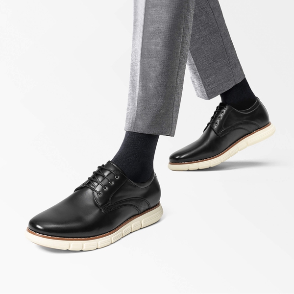 [CrossFlex Neat Polish] Men's Non-Slip Casual Oxford Sneakers - BLACK - 1